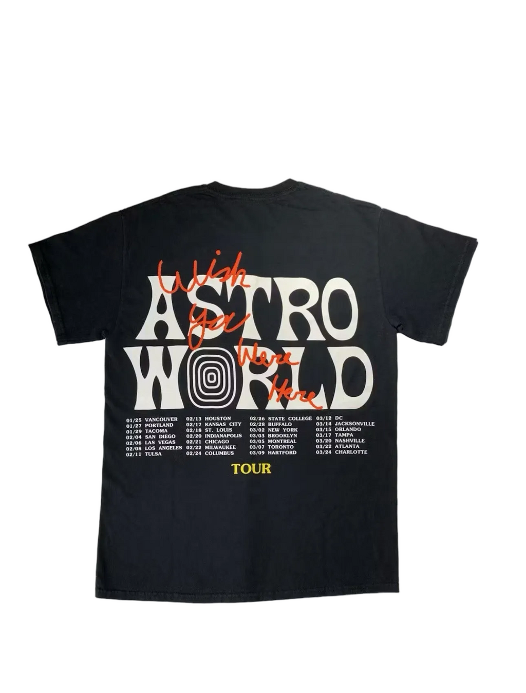 Travis Scott Astroworld Tour Wish You Were Here Tee