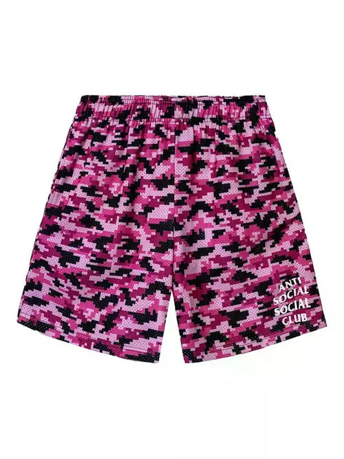 Anti Social Social Club Pixel Camo Shorts Pink