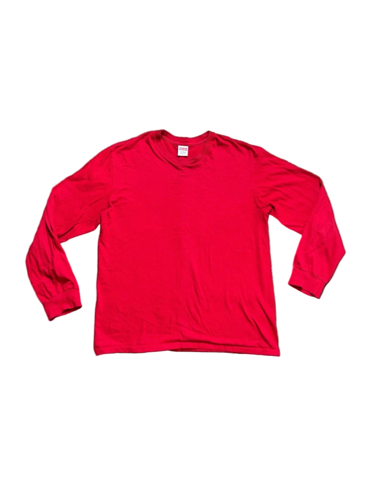 SUPREME LONG SLEEVE BLANK TSHIRT RED